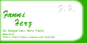 fanni herz business card